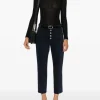 Dondup Pantalone Blu Donna Nima Bottoni a Vista