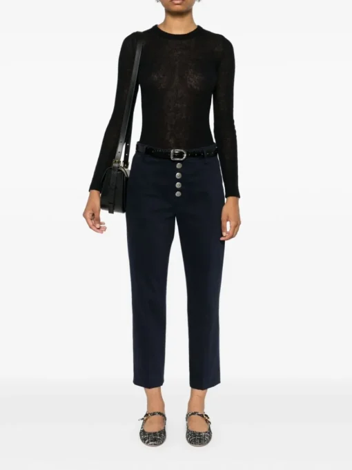 Dondup Pantalone Blu Donna Nima Bottoni a Vista