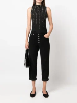 Dondup Pantalone Nero Donna