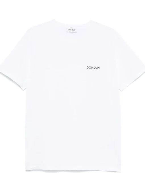 Dondup Uomo T-shirt Bianco Motivo Logo