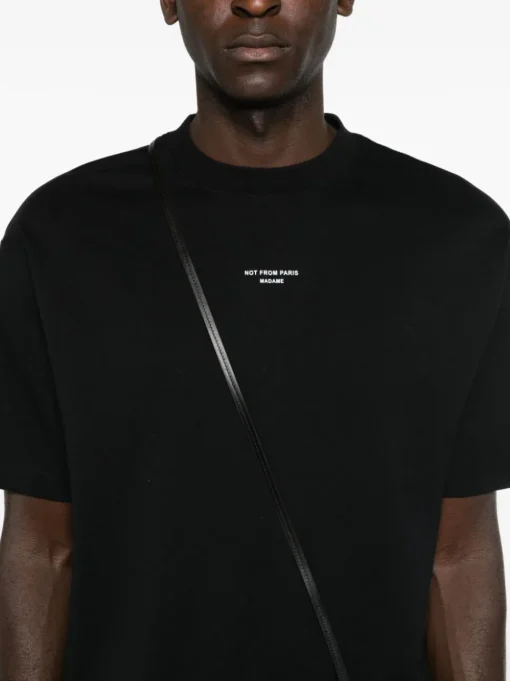Drole De Monsieur T-shirt Nero Uomo Not From Paris Madame