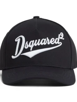 Dsquared2 Cappellino Nero Uomo Ricamo Logo