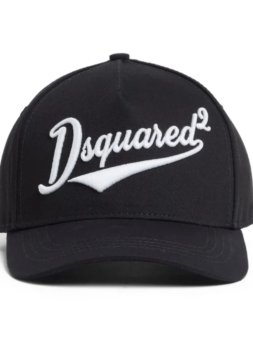 Dsquared2 Cappellino Nero Uomo Ricamo Logo