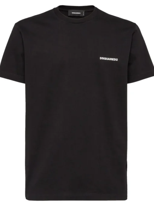 Dsquared2 T-shirt Nero Uomo Grafica Posteriore