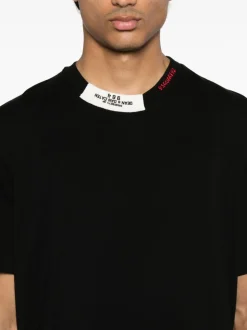 Dsquared2 T-shirt Nero Uomo Ricamo Logo Scollo