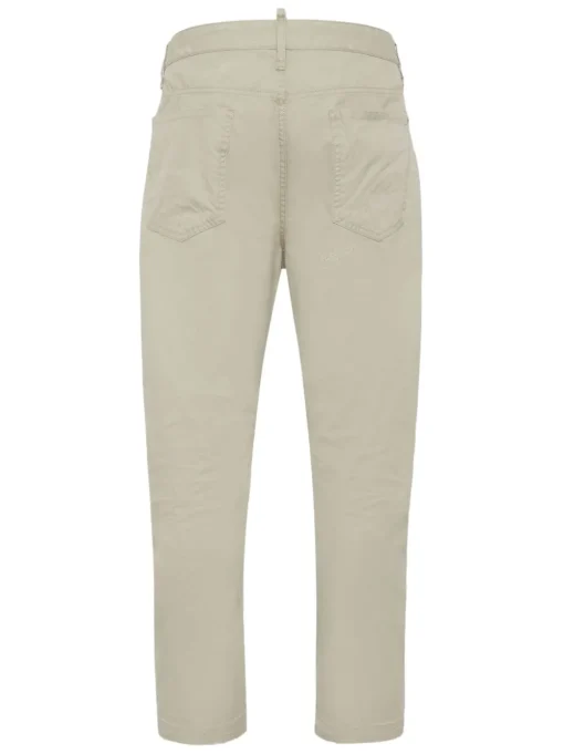 Dsquared2 Uomo Pantalone Beige Vita Elasticizzata