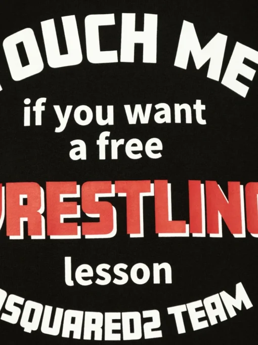 Dsquared2 Uomo T-shirt Nero Wrestling