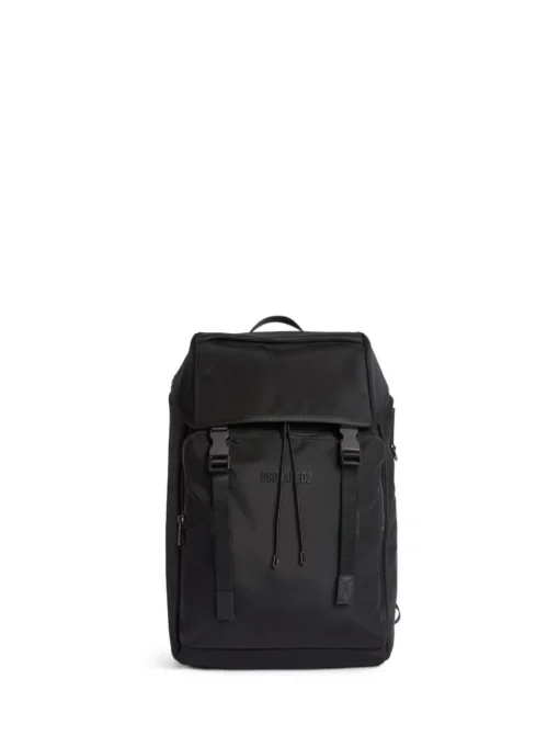 Dsquared2 Zaino Nero Uomo Logo Tono su Tono