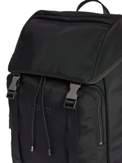 Dsquared2 Zaino Nero Uomo Logo Tono su Tono