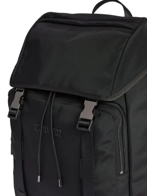 Dsquared2 Zaino Nero Uomo Logo Tono su Tono