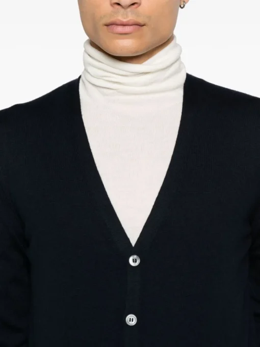 Fileria Cardigan Blu Uomo con Bottoni