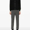 Fileria Cardigan Nero Uomo con Bottoni