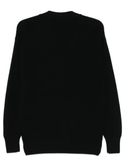 Fileria Cardigan Nero Uomo Maniche Lunghe