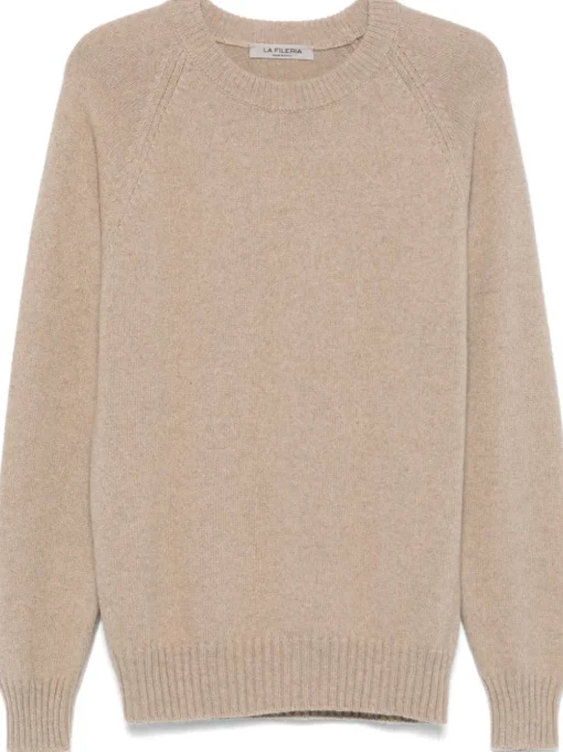 Fileria Maglia Marrone Uomo Scollo Tondo