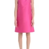 F.it Abito Fucsia Donna Scollo Tondo