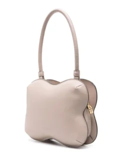Ganni Borsa Grigio Donna Butterfly a Manico Singolo
