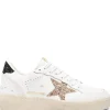 Golden Goose Donna Scarpe Bianco-Oro Ball Star