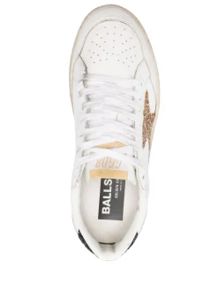 Golden Goose Donna Scarpe Bianco-Oro Ball Star