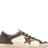 Golden Goose Scarpa Bianco-Marrone Donna Super Star Glitterate