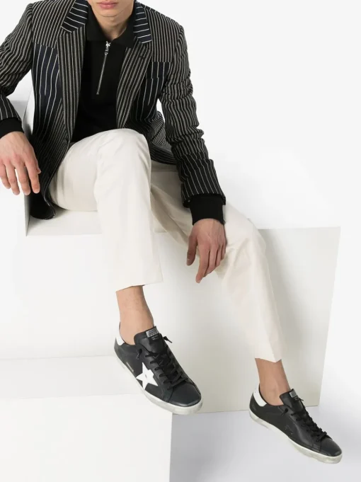 Golden Goose Scarpa Nero Uomo Super Star