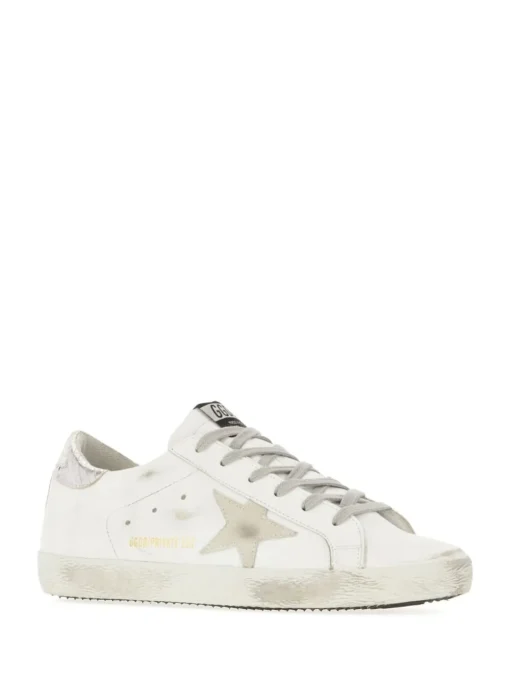 Golden Goose Super-Star Donna Scarpe Bianco-Argento