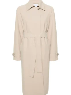 Harris Wharf London Cappotto Sabbia Donna con Cintura