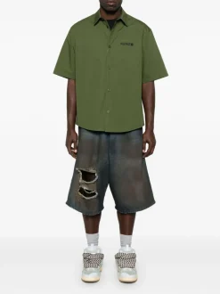 Kenzo Camicia Verde Uomo