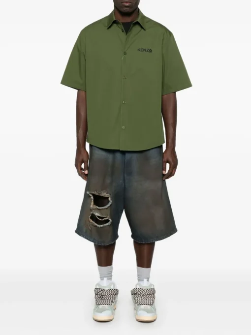 Kenzo Camicia Verde Uomo