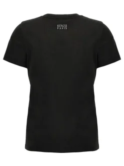 Kenzo Donna T-shirt Nero Micro Happy Tiger