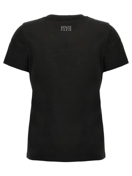 Kenzo Donna T-shirt Nero Micro Happy Tiger