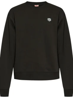 Kenzo Uomo Felpa Nero Tiger Crest