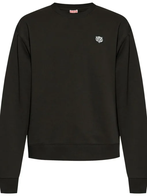Kenzo Uomo Felpa Nero Tiger Crest
