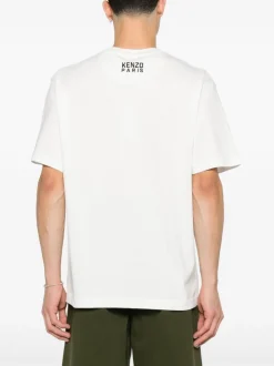 Kenzo Uomo T-shirt Bianco Tiger Crest