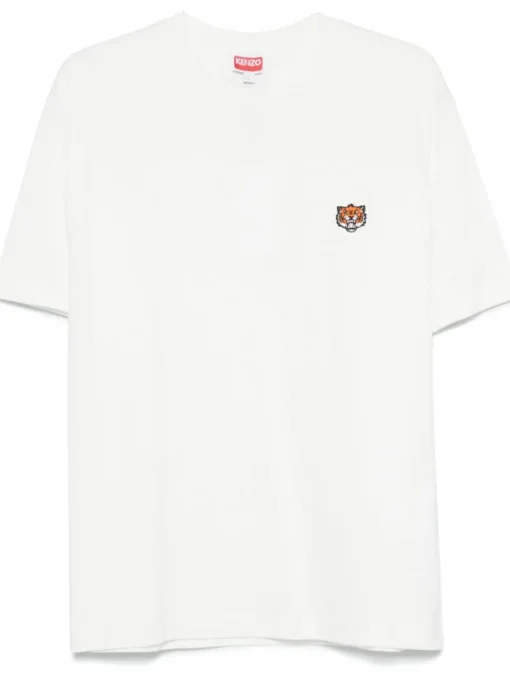 Kenzo Uomo T-shirt Bianco Tiger Crest