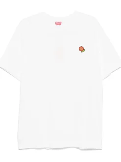 Kenzo Uomo T-shirt Bianco Micro Fiore Boke