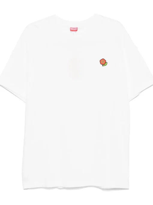 Kenzo Uomo T-shirt Bianco Micro Fiore Boke