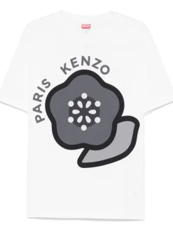 Kenzo Uomo T-shirt Bianco Fiore Pop