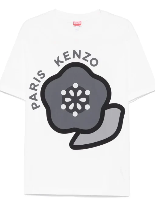 Kenzo Uomo T-shirt Bianco Fiore Pop