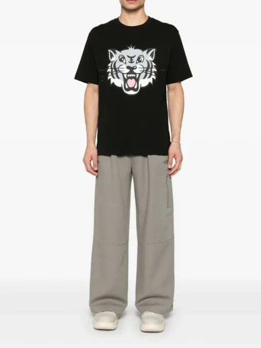 Kenzo Uomo T-shirt Nero Happy Tiger