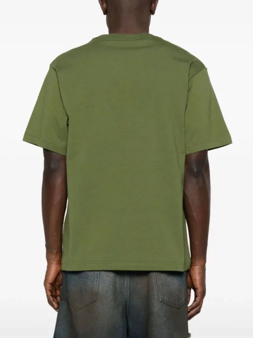 Kenzo Uomo T-shirt Verde Logo Fiore Boke