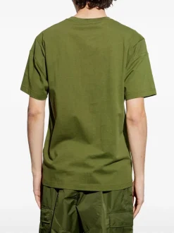 Kenzo Uomo T-shirt Verde Logo Fiore Boke