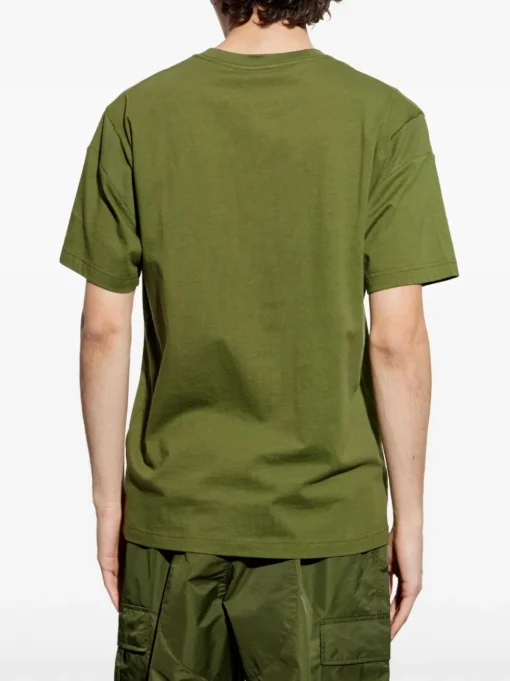 Kenzo Uomo T-shirt Verde Logo Fiore Boke
