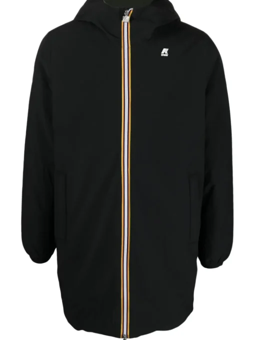 K-way Giacca Pattern Uomo lunga con logo