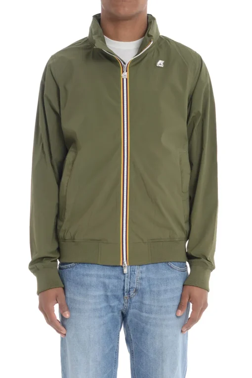 K-way Giubbotto Verde Cipresso Uomo Amaury Stretch Nylon Jersey