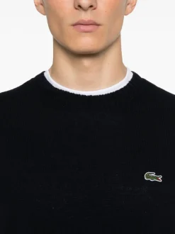 Lacoste Maglia Blu Uomo Ricamo Coccodrillo