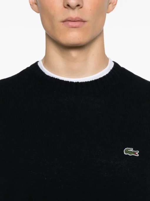 Lacoste Maglia Blu Uomo Ricamo Coccodrillo