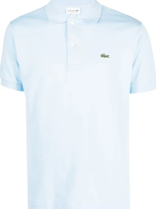Lacoste Polo Azzurro Uomo Verde con logo ricamato