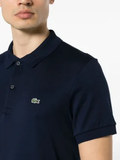 Lacoste Polo Blu Uomo con applicazione