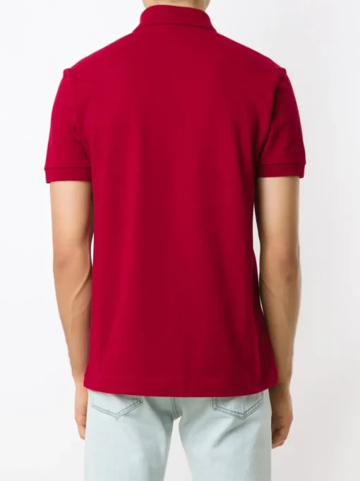 Lacoste Polo Rosso Uomo Ricamo Coccodrillo in Tono