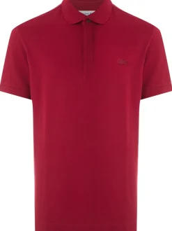 Lacoste Polo Rosso Uomo Ricamo Coccodrillo in Tono